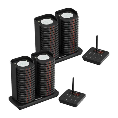Image de Retekess TD186 Restaurant Pager System, 600 m, design basculant, 64 combinaisons d'appel, fonction d'alarme automatique, pour restaurants bars cafés
