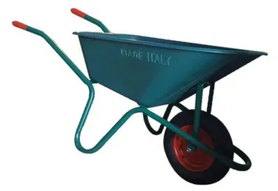 Image de Brouette de jardin 100L Polypropylène Transport Charge Lourde Bois, Terre, Gravier, Déchets verts Brixo
