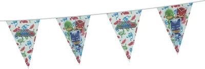 Produktbild von PJ MASKS Wimpelkette 5 m Motiv-Girlande für Kindergeburtstag Party Pyjamahelden