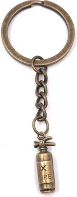 Produktbild von Onwomania Schlüsselanhänger Bronze Feuerlöscher Metall Anhänger Charm