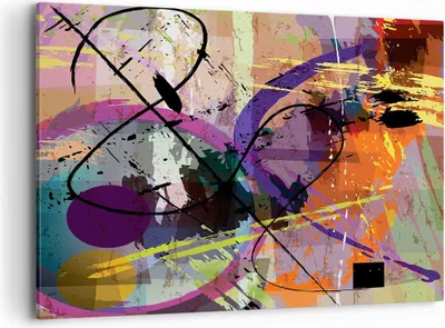 Produktbild von Bild auf Leinwand - Leinwandbild - Abstraktion modern - 120x80cm - Wand Bild - Wanddeko - Leinwanddruck - Bilder - Kunstdruck - Wanddekoration - Leinwand bilder - Wandkunst - AA120x80-3895