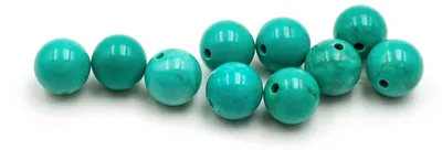 Produktbild von Vintageparts Howlith Perlen türkis 8 mm, 10 Stück
