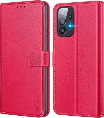 Produktbild von Samsung Galaxy A53 5G Handyhülle Schutzhülle Leder Flipcase Rot