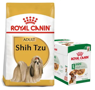 Zdjęcie produktu dla Royal Canin Adult Shih Tzu Sucha Karma Dla Psów 7,5kg + W Sosie Dla Małych Ras 12x85g