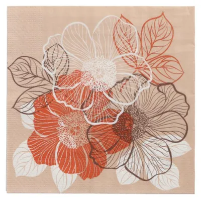 Produktbild von PAPSTAR Servietten 1/4-Falz, 33x33 cm, "Bouquet", 3-lagig | Folie (20 Stück)