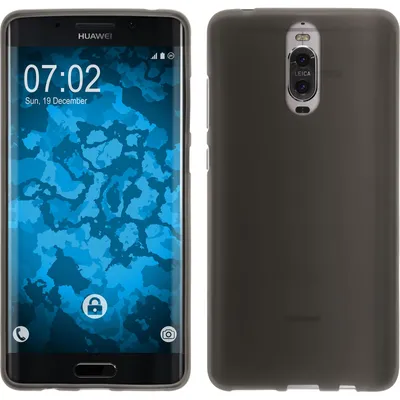 Produktbild von PhoneNatic Case kompatibel mit Huawei Mate 9 Pro - grau Silikon Hülle matt + 2 Schutzfolien