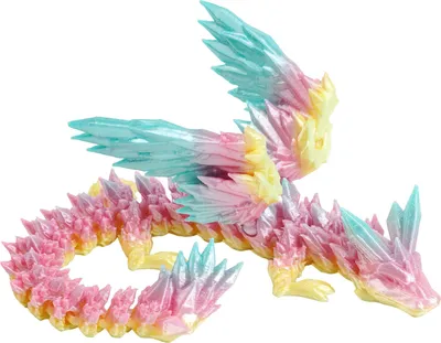 Produktbild von 3D-gedruckte fliegende Drachenfigur mit beweglichen Gelenken, farbenfrohe Drachenfigur, bewegliches geflügeltes Drachenmodell, Fidget-Spielzeug, Tischdekoration, Ornament
