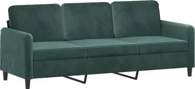 Produktbild von vidaXL 3-Sitzer-Sofa Dunkelgrün 180 cm Samt