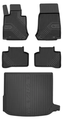 Produktbild von Gummimatten + Kofferraumwanne für Mercedes-Benz GLC C253 2016-2023 (Coupé) – Schwarz, passgenau – Wielganizator