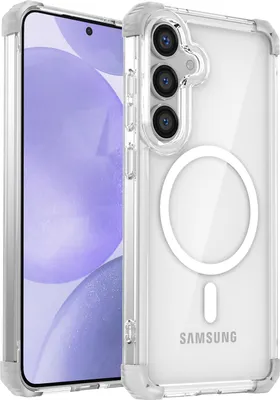 Immagine prodotto di Custodia magnetica per Samsung Galaxy S26+ compatibile con MagSafe, resistente agli urti, protezione militare, custodia trasparente Jasný
