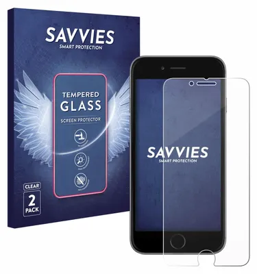 Produktbild von 2x Savvies Schutzglas für Apple iPhone 6S Displayschutz 9H Glas klar transparent