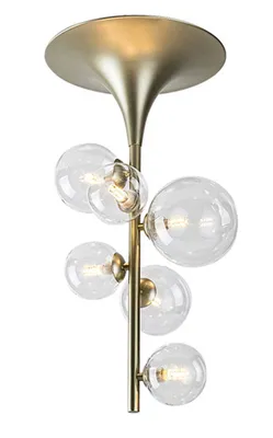 Image de Rabalux 71298 Plafonnier Aslov G9 6x MAX 28 Métal et verre doré