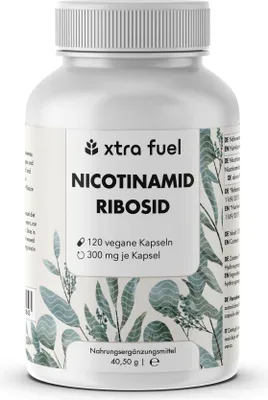 Produktbild von Nicotinamid Ribosid 300 - NAD+ Vorstufe - Niacin für Zell-Energie und Vitalität* – 1x Dose (120x NR-Chlorid Kapseln)