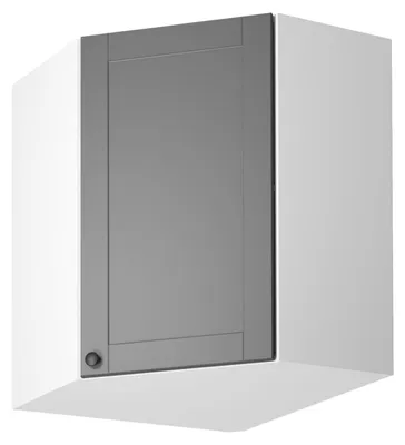 Obrázok produktu pre Horná rohová skrinka LUMEA - 60x60 cm, šedá / biela