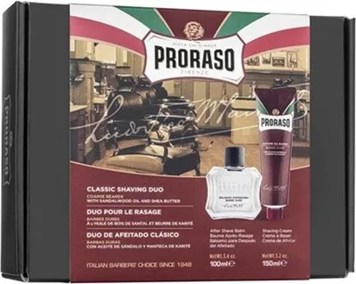 Immagine prodotto di Proraso Classic Shaving Duo Pack Tubo Rosso 150ml + Lozione Barba Grossa 100 ml