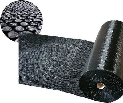 Produktbild von 1x 1-PACK Luftpolsterfolie 120cm x 50m schwarz blickdicht 100my