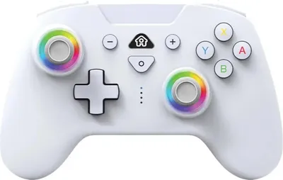 Image de Manette Sans Fil Subsonic LED RGB Nintendo Switch Blanche