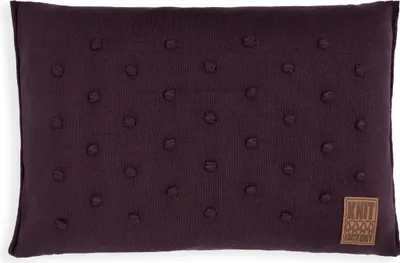 Produktbild von Knit Factory Noa Kissen - Aubergine - 60x40 cm