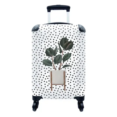 Produktbild von MuchoWow® Koffer Handgepäck Trolley Rollkoffer Kleine Reisekoffer mit 4 Rollen - Zimmerpflanze - Pflanzgefäß - Pflanzen - Cabin Size < 55x40x23 cm & 55x40x20 cm - Fotokoffer - Kabinenkoffer - Boardgepäck - Reise-Box - Reisekoffer - Reisegepäck - Koffer mit Bild - Trolley für Kinder