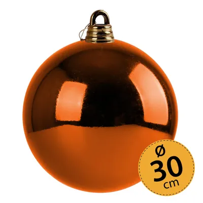Produktbild von Christbaumkugel orange Weihnachtskugel ⌀ 30 cm Baumschmuck Deko-Kugel glänzend