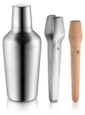 Immagine prodotto di WMF CLEVER & MORE 06 Set da 3 pezzi: colino, misurino, pinza e pestello. Linea Clever & More, acciaio inossidabile
