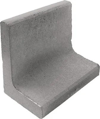 Produktbild von L-Stein unbewehrt grau 40 cm x 40 cm x 7 cm