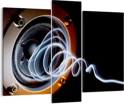 Produktbild von Bild auf Leinwand - Leinwandbild - Dekorativ Unterhaltung Musik Sprecher - 95x80cm - Wand Bild - Wanddeko - Leinwanddruck - Bilder - Kunstdruck - Leinwand bilder - Wandkunst - CB95x80-2172