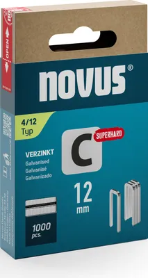 Zdjęcie produktu dla Zaciski Do Takerów Typ 4 12 Mm Novus 1000 Szt