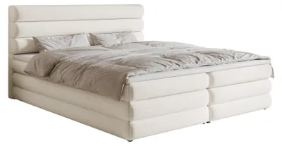 Produktbild von Selsey ALEGRE - Boxspringbett mit Bettkasten, Hellbeige, 160x200 cm