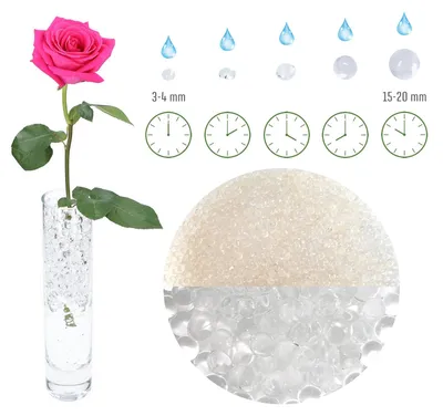 Produktbild von Deko Granulat 250 g, wasserspeichernd, Korngröße 3,5-4 mm, für Blumen, Pflanzen