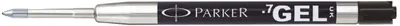 Zdjęcie produktu dla Wkład żelowy Parker 1950344 Quink - M, czarny, 1 sztuka w opakowaniu blistrowym