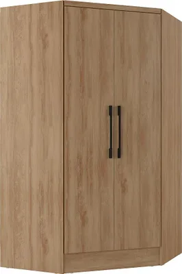 Produktbild von 2-türiger Eckkleiderschrank - 101 cm breit - Natur - AURALI