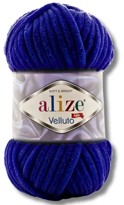 Obrázok produktu pre Alize 1x 100 g Velluto hrubá vlna, jednofarebná, ženilková, háčkovanie, pletenie (námornícka modrá | 360)