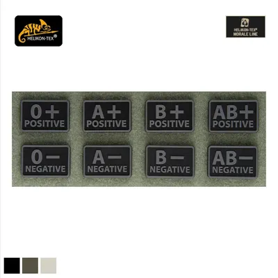Produktbild von Helikon-Tex Blutgruppen-Emblem (2er-Set) – PVC – in mehreren Varianten erhältlich, Farbe:Olive Green, Krew:B/Rh-