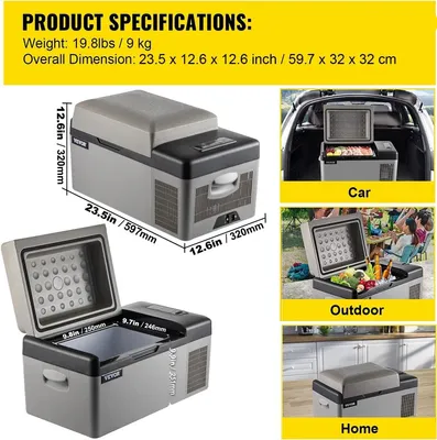 Immagine prodotto di Mini frigorifero - Frigorifero per bevande - Frigorifero portatile a compressore - Borsa frigo per campeggio