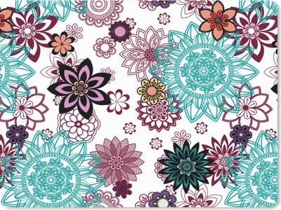 Produktbild von MuchoWow® Mauspad Mousepad Mandala - Blumen - Muster 23x19 cm - Mousepads - Maus Mat - Pad - Mausunterlage - Schreibtischunterlage - Mauspad