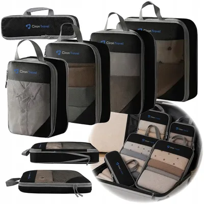 Zdjęcie produktu dla Organizery podróżne kompresyjne do walizki plecaka CIRON TRAVEL 5 elementów