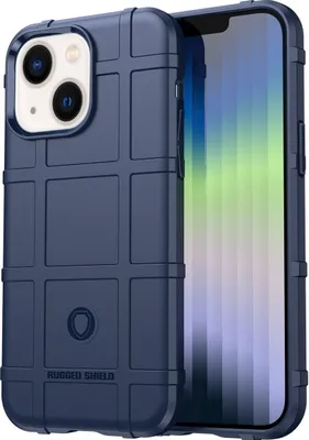 Produktbild von Mobigear Rugged Shield iPhone 14 Plus Hülle Flexibles TPU Backcover Stoßfest - Blau