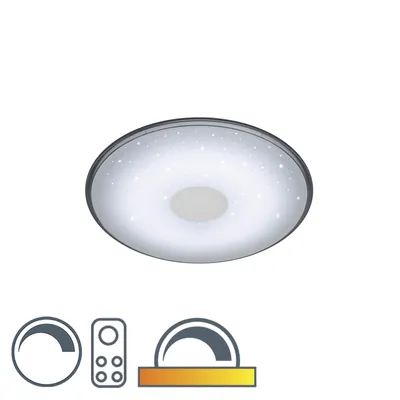 Imagen del producto de Lámpara de techo LED SHOGUN, con mando a distancia, regulador de intensidad, temperatura de color de 3000-5000K, luz nocturna, marca Trio