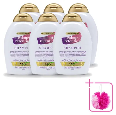 Productafbeelding van 6 x OGX Shampoo voor gekleurd haar, 385 ml - Voordelige verpakking - 6 stuks