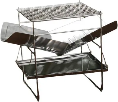 Produktbild von Camping Holzofen - Faltbarer Grill - Outdoor Kochen - Edelstahl - 38x25x22cm
