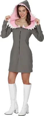 Produktbild von Sweet Shark Kapuzenkleid - Gr32/34 Faschingskostüm Größe: 32-34