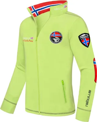 Zdjęcie produktu dla Męska kurtka polarowa Nebulus EXPLORE, ciepła kurtka polarowa, z długim zamkiem błyskawicznym, P4610 - Mężczyźni, limonkowy, M