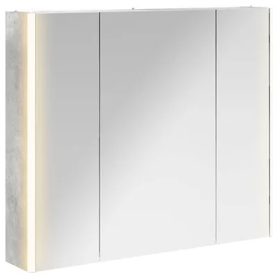 Zdjęcie produktu dla Szafka z lustrem do łazienki Betonowy szary 83,5 x 15,5 x 70 cm