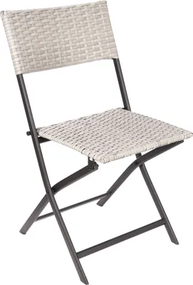 Immagine prodotto di Sedia da giardino BRUBAKER Lugano - sedia pieghevole in polyrattan resistente alle intemperie e robusta - sedia da balcone pieghevole - sedia da campeggio per giardino balcone campeggio, 1 sedia