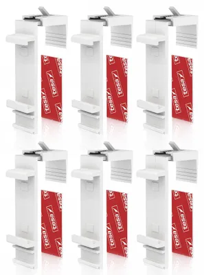 Productafbeelding van Klemhouder lang, 6 stuks, voor Klemmfix dubbelrolgordijn en duorolgordijn