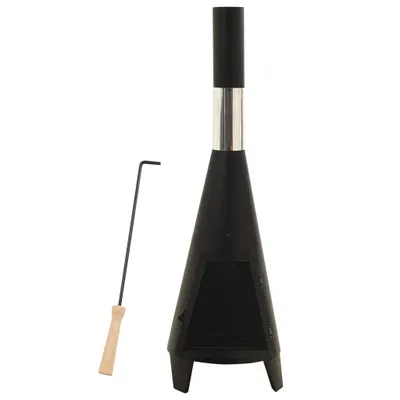 Immagine prodotto di Stufa da giardino con attizzatoio 38x38x122 cm in acciaio