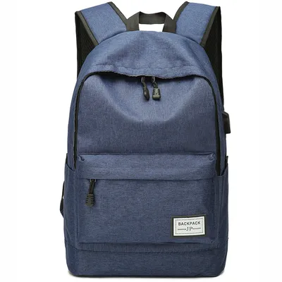 Produktbild von Schulrucksack Teenager Laptop Rucksack Herren mit Laptopfach,Rucksack Schule Rucksack Universität Schultasche Rucksack mit USB-Anschluss(Dunkelblau)