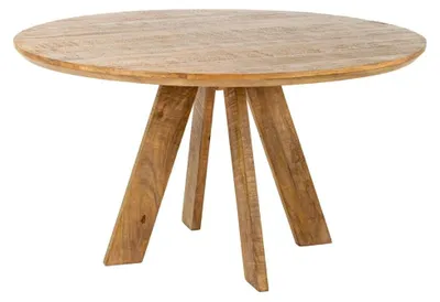 Immagine prodotto di Tavolo da pranzo ELYA – Rotondo diametro 140 cm – Legno massiccio di mango – Stile rustico