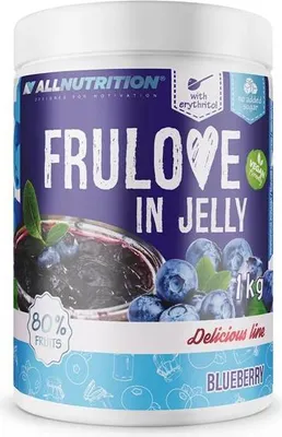 A product container with branding and product imagery.